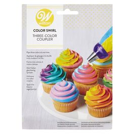 WILTON "COLORSWIRL" LARGE NOZZLE ADAPTER SET  - TRICOLOUR