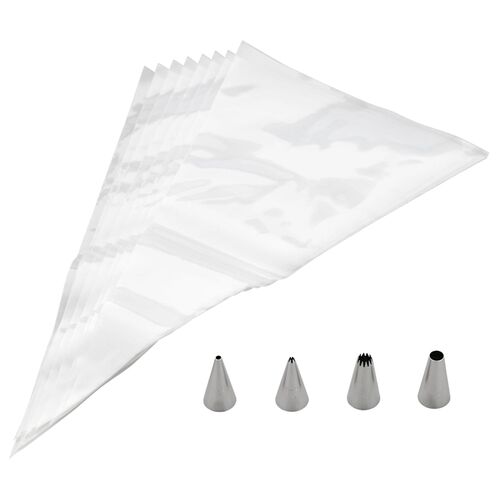 WILTON MINI PASTRY NOZZLES AND PIPING BAG SET - PASTEL COLOR