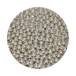 FUNCAKES CRUNCHY CHOCOLATE PEARLS - METALLIZED SILVER (60 G)