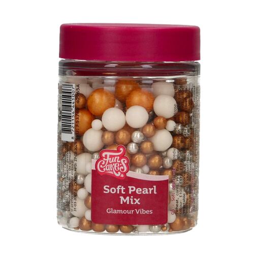 FUNCAKES SOFT SOFT SUGAR PEARLS - MIX "GLAMOUR VIBES" (80 G)