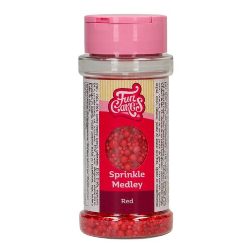 FUNCAKES SPRINKLES - RED MIX 70 G