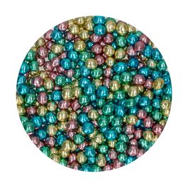 FUNCAKES CRUNCHY CHOCOLATE PEARLS - METALLIZED COLOURS (60 G)
