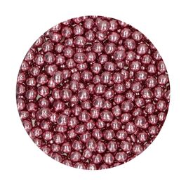 FUNCAKES CRUNCHY CHOCOLATE PEARLS - METALLIZED PINK (60 G)
