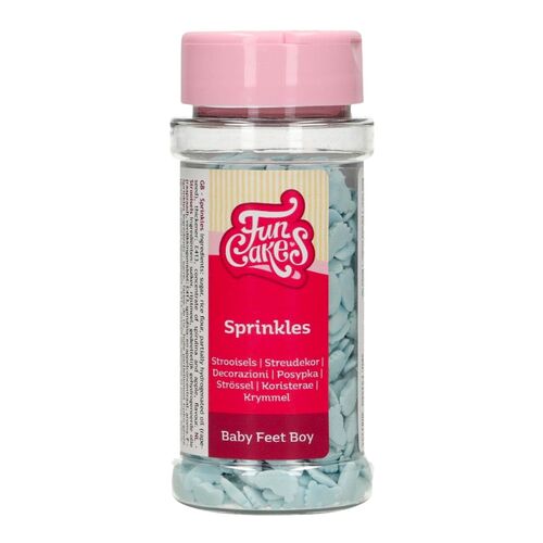 FUNCAKES SPRINKLES - BLUE BABY FOOTPRINTS (55 G)