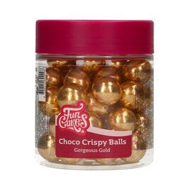FUNCAKES CRISPY CHOCOLATE BALLS - METALLIC GOLD (130 G)