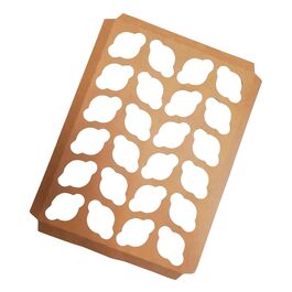 CARDBOARD INSERTS FOR 24 CUPCAKES - KRAFT-COLORED