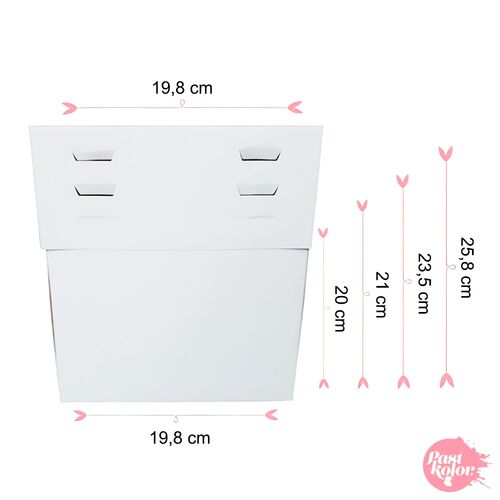 SET 10 HEIGHT ADJUSTABLE CAKE BOXES + ROUND BASES GOLD (1 MM) - 18 CM Ø