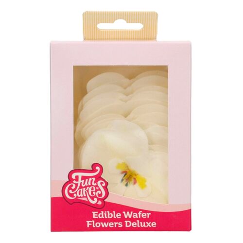 FUNCAKES EDIBLE PAPER FLOWERS - MEDIUM WHITE ORCHID