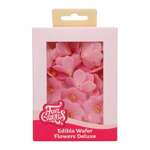 FUNCAKES EDIBLE PAPER FLOWERS - SMALL PINK HYDRANGEAS