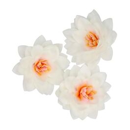 FUNCAKES EDIBLE PAPER FLOWERS - MEDIUM WHITE LOTUS