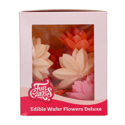 FUNCAKES EDIBLE PAPER FLOWERS - MEDIUM LOTUS MIX