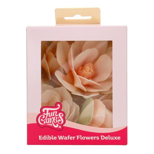 FUNCAKES EDIBLE PAPER FLOWERS - LARGE WHITE MAGNOLIA