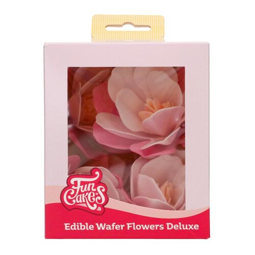 FUNCAKES EDIBLE PAPER FLOWERS - LARGE PINK MAGNOLIA