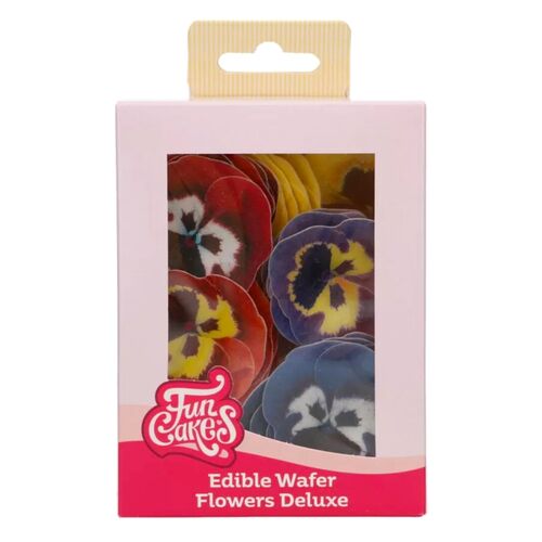 FUNCAKES EDIBLE PAPER FLOWERS - SMALL PANSY MIX