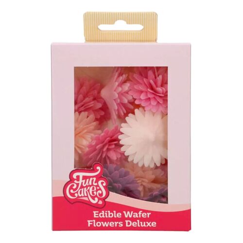 FUNCAKES EDIBLE PAPER FLOWERS - POMPON / MEDIUM DAISY MIX