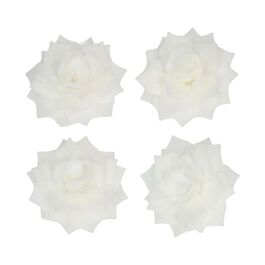 FUNCAKES EDIBLE PAPER FLOWERS - MEDIUM WHITE ROSALIA ROSE