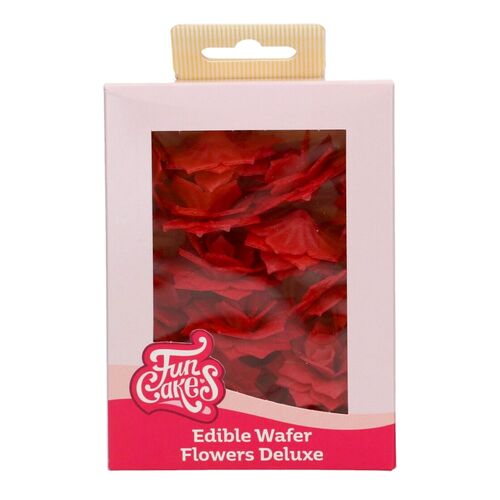 FUNCAKES EDIBLE PAPER FLOWERS - MEDIUM RED ROSALIA ROSE