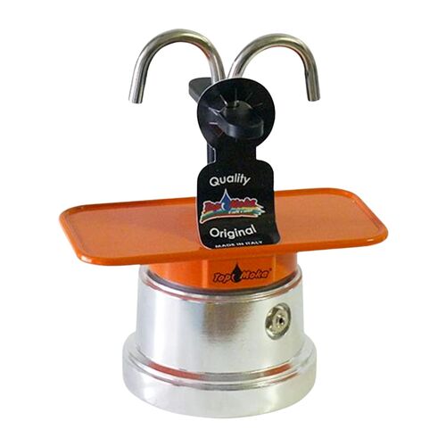 TOP MOKA "MINI" COFFEE MAKER SET - ORANGE (2 CUPS)