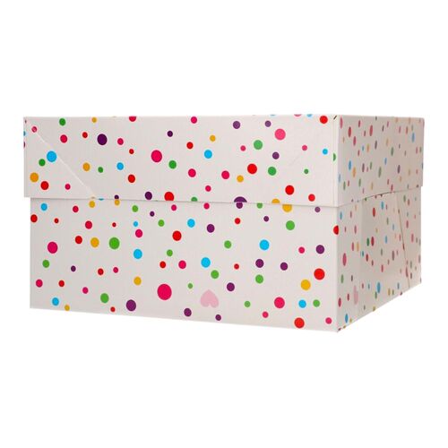 FUNCAKES CAKE BOX - CONFETTI 25 CM