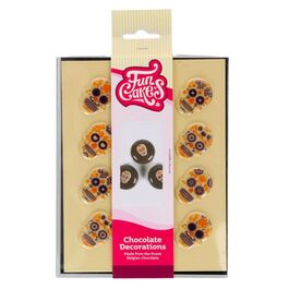 FUNCAKES CHOCOLATE DECORATIONS - DAY OF THE DEAD SKULLS