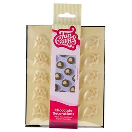 FUNCAKES CHOCOLATE DECORATIONS - WHITE GHOSTS
