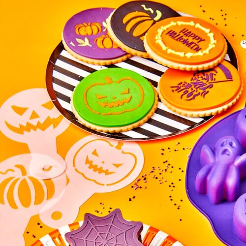 WILTON DECORATION STENCIL SET - HALLOWEEN