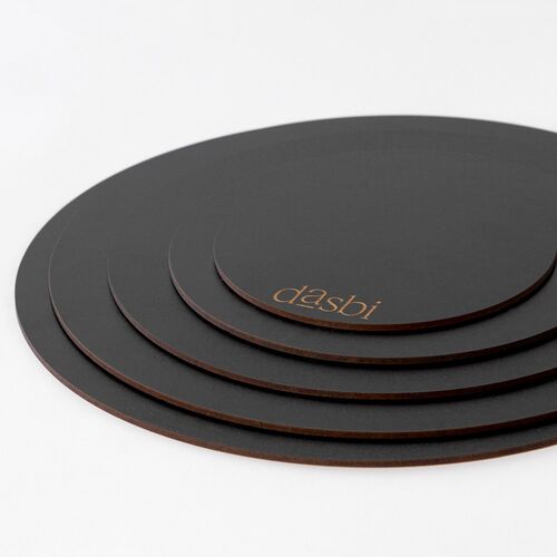 DASBI ROUND BLACK CAKE BASES - 15 CM