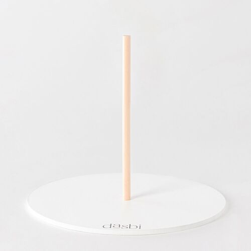 DASBI WHITE ROUND BASES WITH CENTRAL HOLE - 15 CM