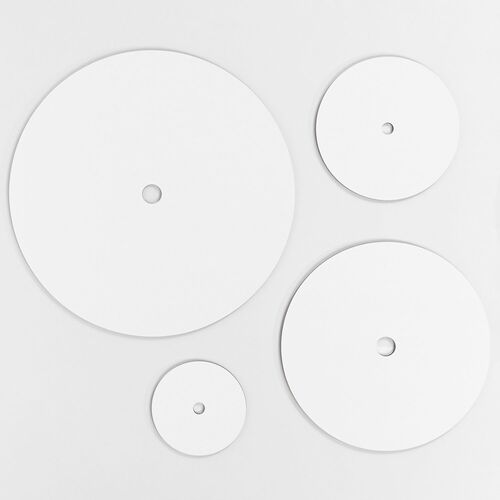 DASBI WHITE ROUND BASES WITH CENTRAL HOLE - 15 CM