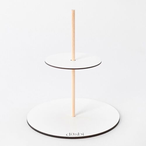 DASBI WOODEN CAKE BASES SET (Ø 25 CM - 6 MM THICK) + STICKS 30 CM (2 PCS.)