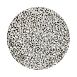 FUNCAKES SUGAR RICE SPRINKLES - METALLIC SILVER (80 G)