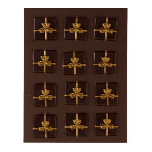 FUNCAKES CHOCOLATE DECORATIONS - GIFT BROWN / GOLD