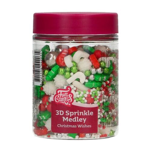 FUNCAKES 3D SPRINKLES - CHRISTMAS WISHES (70 G)