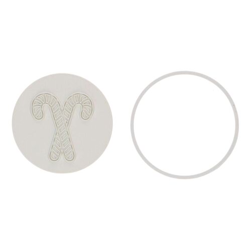 WILTON COOKIE CUTTER + STAMP - CANDY CANES