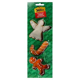 WILTON COOKIE CUTTER SET - ANGEL / CANDY CANE / GINGERBREAD MAN