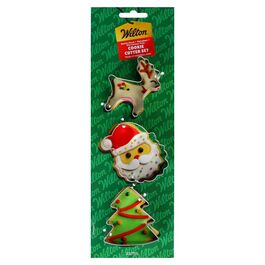 WILTON COOKIE CUTTER SET - REINDEER / SANTA / CHRISTMAS TREE