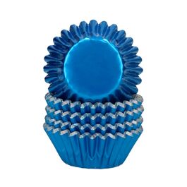 WILTON "FOIL" MINI CUPCAKE CAPSULES - METALLIC BLUE