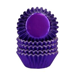 WILTON "FOIL" MINI CUPCAKE CAPSULES - METALLIC PURPLE