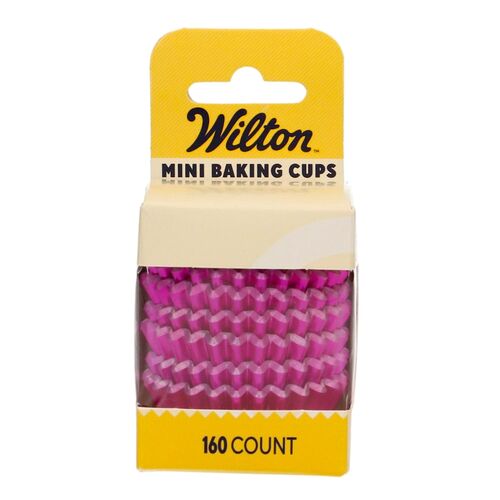 WILTON "FOIL" MINI CUPCAKE CAPSULES - METALLIC PINK