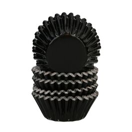 WILTON "FOIL" MINI CUPCAKE CAPSULES - METALLIC BLACK