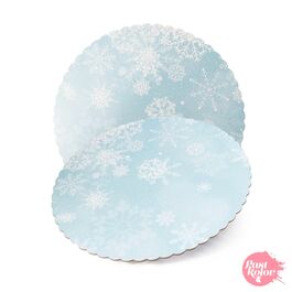 ROUND BASE - SNOWFLAKES 30 CM Ø / 3 MM THICK