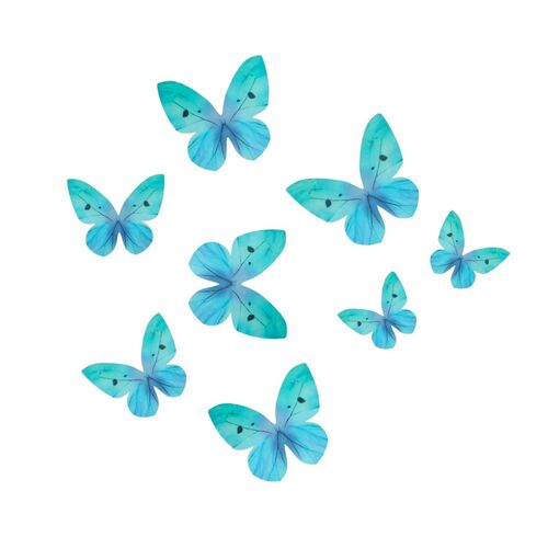 WILTON EDIBLE WAFER BUTTERFLIES - BLUE OMBRE