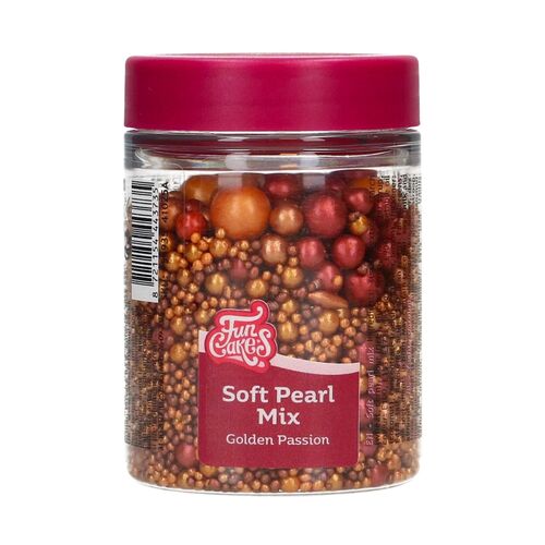 FUNCAKES SOFT SUGAR PEARLS - MIX "GOLDEN PASSION" (80 G)