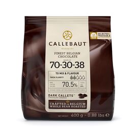 CALLEBAUT EXTRA DARK CHOCOLATE CALLETS (70,5%) - 400 G