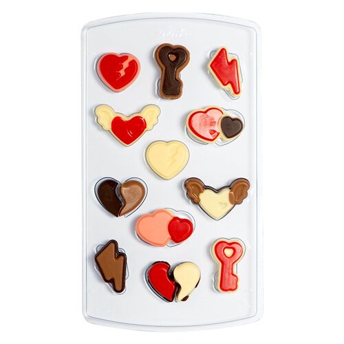 THERMOFORMED HEART CHOCOLATE MOULD KIT – DECORA