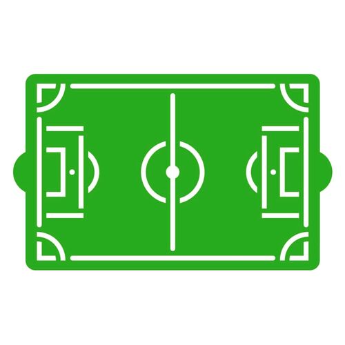 DECORATIVE SOCCER FIELD CAKE STENCIL – DECORA