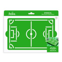DECORATIVE SOCCER FIELD CAKE STENCIL – DECORA