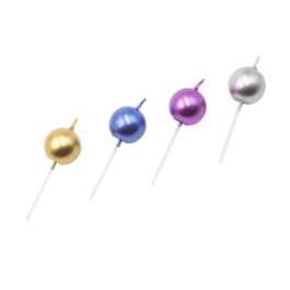 METALLIC COLOURED BALLOON CANDLES