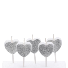 SILVER HEARTS CANDLES
