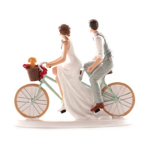 DEKORA CAKE FIGURE - COUPLE ON A BICYCLE